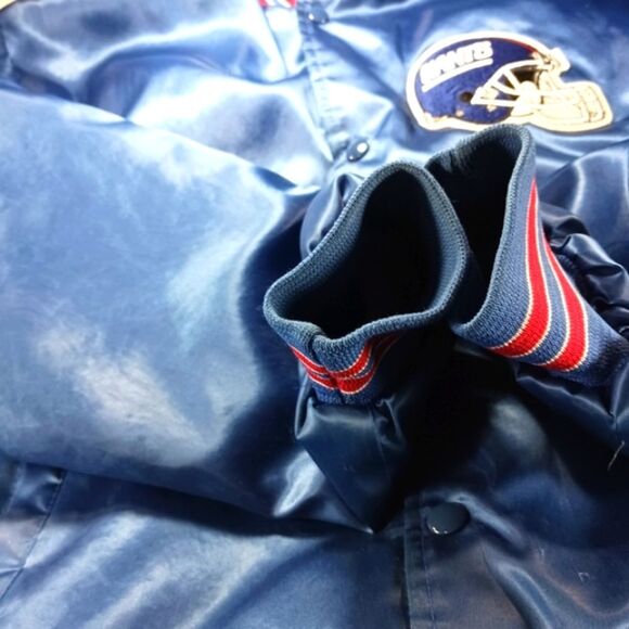 Chalkline Vintage NFL Satin Bomber Starter Jacket NY Giants Men's Large Blue.. - Picture 16 of 16